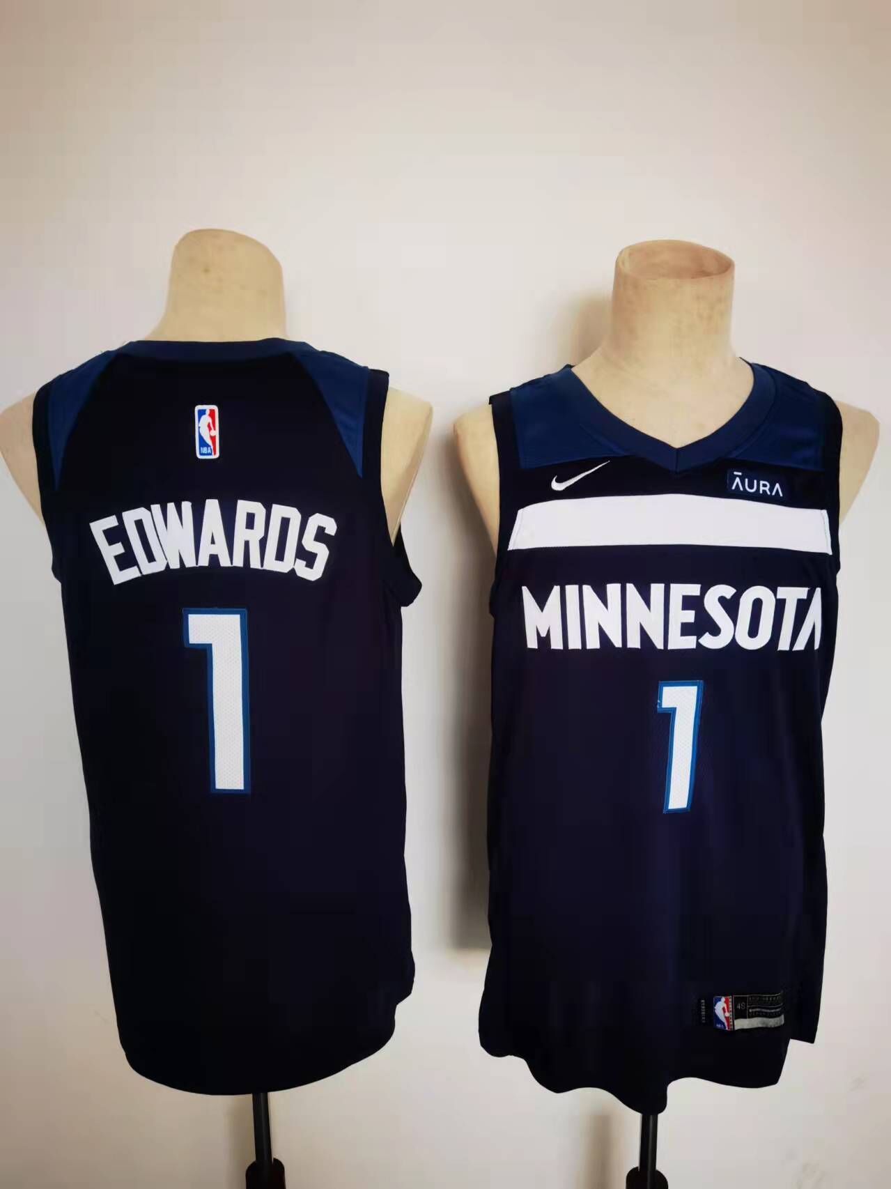 2022 NBA Men Minnesota Timberwolves #1 Edwards Blue Nike Game Jersey->phoenix suns->NBA Jersey